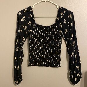 American Eagle Square Neck On/Off Shoulder Blouse (XS)